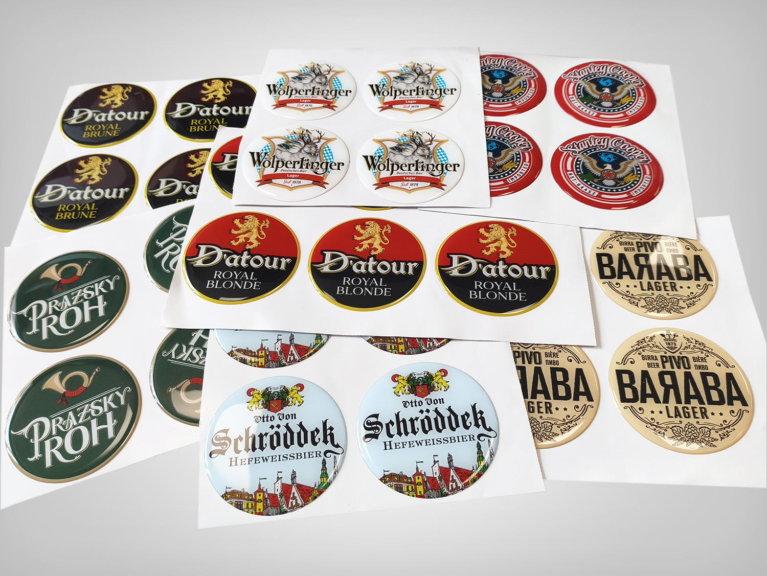 Объемные наклейки на пиво 3